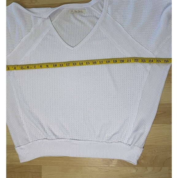 Free People We The Free Santa Clara Thermal Dolman Waffle Knit Top Small White - Picture 8 of 11